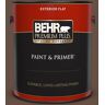 BEHR PREMIUM PLUS 1 gal. #760B-7 Revival Mahogany Flat Exterior Paint & Primer