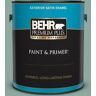 BEHR PREMIUM PLUS 1 gal. #S430-4 Green Meets Blue Satin Enamel Exterior Paint & Primer