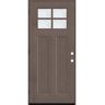 Steves & Sons Regency 36 in. x 80 in. RHOS 4Lite 1/4 Toplite Clear Glass Ashwood Stain Fir Grain Fiberglass Prehung Front Door