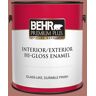 BEHR PREMIUM PLUS 1 gal. #S160-5 Hot Chili Hi-Gloss Enamel Interior/Exterior Paint