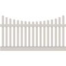 Weatherables Hampshire 5 ft. H x 8 ft. W Tan Vinyl Picket Fence Panel Kit