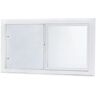 TAFCO WINDOWS 31.75 in. x 13.75 in. Left-Hand Single Sliding Vinyl Window with Dual Pane Insulated Glass - White