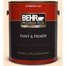 BEHR PREMIUM PLUS 1 gal. #310C-1 Kansas Grain Flat Exterior Paint & Primer