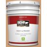 BEHR PREMIUM PLUS 5 gal. #S250-4 Fresh Croissant Flat Low Odor Interior Paint & Primer