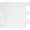 smart tiles Subway White 10.95 in. x 9.70 in. Vinyl Peel and Stick Tile (2.48 sq. ft./4-Pack)