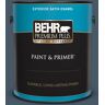 BEHR PREMIUM PLUS 1 gal. #QE-55 Harbour Satin Enamel Exterior Paint & Primer