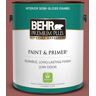 BEHR PREMIUM PLUS 1 gal. #PMD-86 Arabian Red Semi-Gloss Enamel Low Odor Interior Paint & Primer