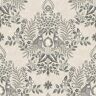 ERIN & BEN CO. Linen and Charcoal Cottontail Toile Paper Peel and Stick Matte Wallpaper