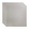 Fasade Diamond Plate 2 ft. x 2 ft. Argent Silver Lay-In Vinyl Ceiling Tile (20 sq. ft.)