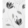 Fine Decor Synergy Black Floral Metallic Non-pasted Paper Wallpaper