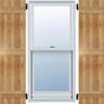 Ekena Millwork 32-1/4" X 76"Timbercraft Rustic Wood Six 5-3/8"Joined Board and Batten Shutters Rough Sawn Cedar(pair)