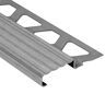 Schluter Trep-E Stainless Steel 7/16 in. x 4 ft. 11 in. Metal Stair Nose Tile Edging Trim