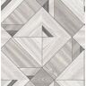 CASA MIA Wood Tiles Soft Grey Paper Non-Pasted Strippable Wallpaper Roll (Cover 56.05 sq. ft.)