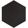 Merola Tile Textile Basic Hex Black 8-5/8 in. x 9-7/8 in. Porcelain Floor and Wall Tile (11.5 sq. ft./Case)