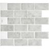 smart tiles Subway Fondi 10.95 in. W x 9.70 in. H Grey Peel and Stick Self-Adhesive Decorative Mosaic Wall Tile Backsplash