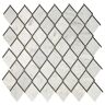Daltile Lavaliere Carrara White Polished 12 in. x 12-1/2 in. Marble Chain Link Mosaic Tile (15.75 sq. ft./Case)