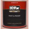 BEHR PREMIUM PLUS 1 qt. #T17-06 Everythings Rosy Flat Exterior Paint & Primer