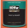 BEHR PREMIUM PLUS 1 qt. #P190-6 Emergency Zone Semi-Gloss Enamel Exterior Paint & Primer