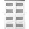 Belldinni Della 36 in. x 80 in. Bianco Noble Finished Wood Composite Bypass Sliding Door