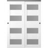 Belldinni Della 48 in. x 80 in. Bianco Noble Finished Wood Composite Bypass Sliding Door