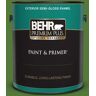 BEHR PREMIUM PLUS 1 gal. #P380-7 Luck of the Irish Semi-Gloss Enamel Exterior Paint & Primer