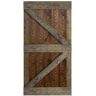 COAST SEQUOIA INC Coast Sequoia Embossing K Series 42 in. x 84 in. Dark Walnut/Aged Barrel DIY Knotty Wood Sliding Door Slab