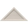 Ekena Millwork 99" x 37.125" Triangle Primed Smooth Pine Wood Paintable Gable Louver Vent Non-Functional