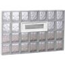 Clearly Secure 40.25 in. x 31 in. x 3.125 in. Frameless Wave Pattern Vented Glass Block Window