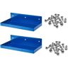 Triton Products DuraHook 12 in. W x 6 in. Deep Blue Epoxy Coated Steel Shelf for DuraBoard (2-Pack)