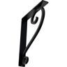 Ekena Millwork 2 in. x 15 in. x 12 in. Wrought Iron Triple Center Brace Edwards Bracket