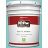 BEHR PREMIUM PLUS 5 gal. #510D-4 Embellished Blue Flat Low Odor Interior Paint & Primer