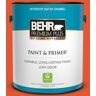 BEHR PREMIUM PLUS 1 gal. #S-G-210 Volcanic Blast Satin Enamel Low Odor Interior Paint & Primer