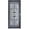 Grisham Naples 36 in. x 80 in. Black Full View Wrought Iron Security Storm Door with Reversible Hinging