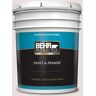 BEHR PREMIUM PLUS 5 gal. #PR-W06 Prelude to Pink Satin Enamel Exterior Paint & Primer