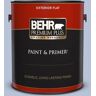 BEHR PREMIUM PLUS 1 gal. #610C-3 Virginia Blue Flat Exterior Paint & Primer