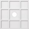 Ekena Millwork 1 in. P X 8-1/4 in. C X 24 in. OD X 4 in. ID Rubik Architectural Grade PVC Contemporary Ceiling Medallion