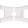 Ekena Millwork 36 in. W x 24 in. H x 5 in. ID x 1 in. P Haven Architectural Grade PVC Contemporary Ceiling Medallion (2-Piece)