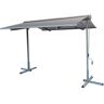 Advaning 10 ft. FS Series Free Standing Semi-Cassette Manual Retractable Patio Awning in Canvas Gray