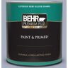 BEHR PREMIUM PLUS 1 qt. #ICC-55 Hydrangea Blossom Semi-Gloss Enamel Exterior Paint & Primer