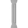 Ekena Millwork Corner 48 in. x 8 in. White Box Newel Post with Panel, Peaked Capital and Base Trim (Installation Kit Included)