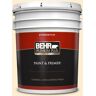 BEHR PREMIUM PLUS 5 gal. #330A-1 Bonnie Cream Flat Exterior Paint & Primer