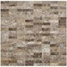 SpeedTiles Lynx Mixed Brown 11.42 in. x 11.57 in. x 5mm Stone Peel and Stick Wall Mosaic Tile (5.51. ft./Case)