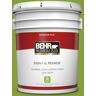 BEHR PREMIUM PLUS 5 gal. #T14-18 New Shoot Flat Low Odor Interior Paint & Primer