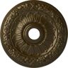 Ekena Millwork 24" x 4" ID x 1-1/2" Swindon Urethane Ceiling Medallion (Fits Canopies upto 6-1/8"), Brass