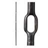 HOUSE OF FORGINGS Oil Rubbed Bronze 3.1.2 Round Hammered Three Ring Solid Iron Baluster for Staircase Remodel