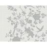 LILLIAN AUGUST 60.75 sq. ft. Coastal Haven Heather Grey Aloha Bird Trail Embossed Vinyl Unpasted Wallpaper Roll