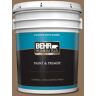 BEHR PREMIUM PLUS 5 gal. #N270-7 Library Oak Satin Enamel Exterior Paint & Primer