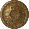 Ekena Millwork 26 in. x 3 in. Tristan Urethane Ceiling Medallion (Fits Canopies up to 5-1/2 in.), Pale Gold