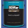 BEHR PREMIUM PLUS 1 gal. #BIC-21 Blue Dahlia Satin Enamel Exterior Paint & Primer