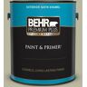 BEHR PREMIUM PLUS 1 gal. #QE-34 Court Green Satin Enamel Exterior Paint & Primer